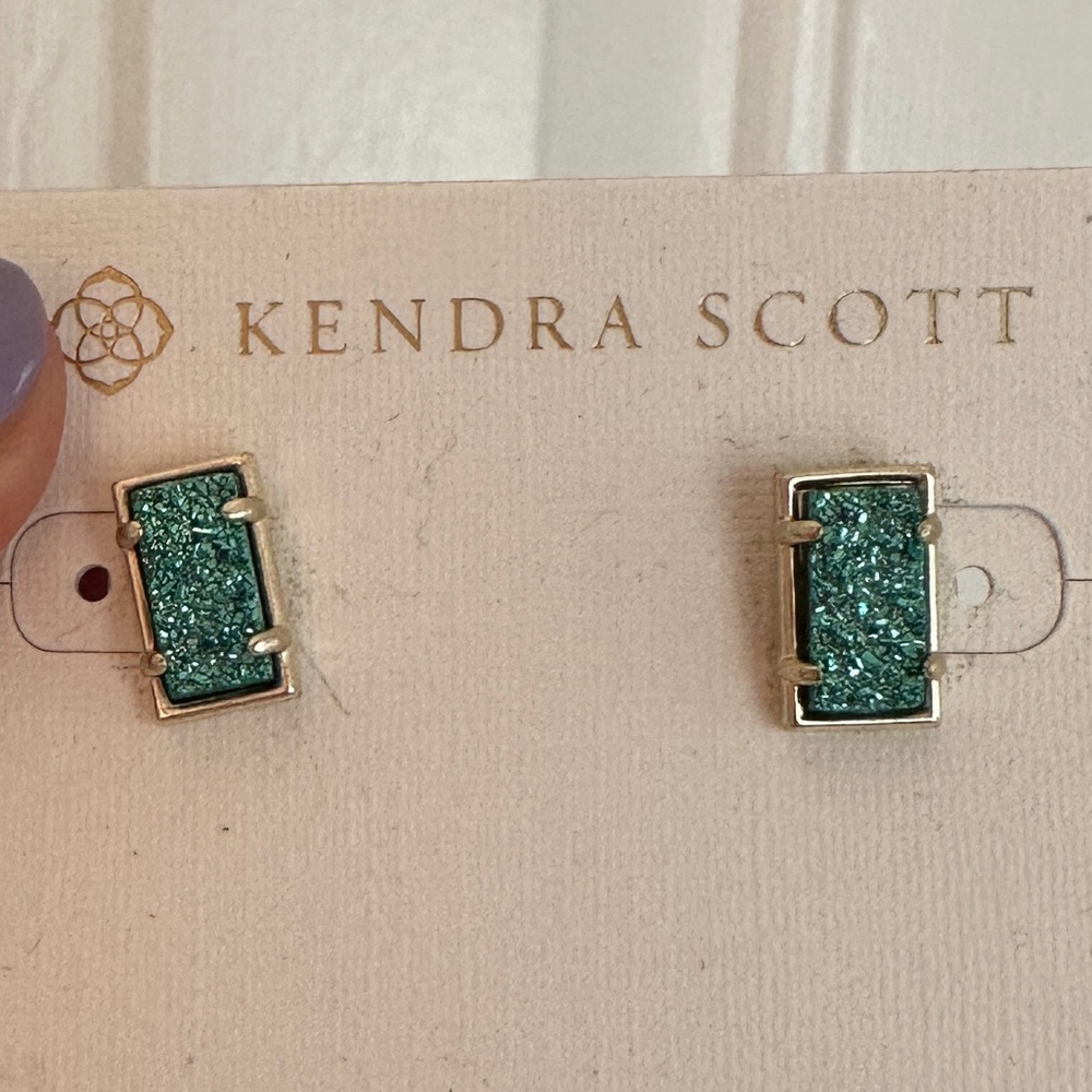 Kendra Scott Turquoise Stud Earring Silver